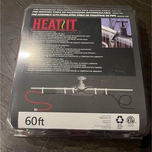 (BNIB) HEATIT JHSF 60feet Self Regulating Pre-Assembled Pipe Heating Cable